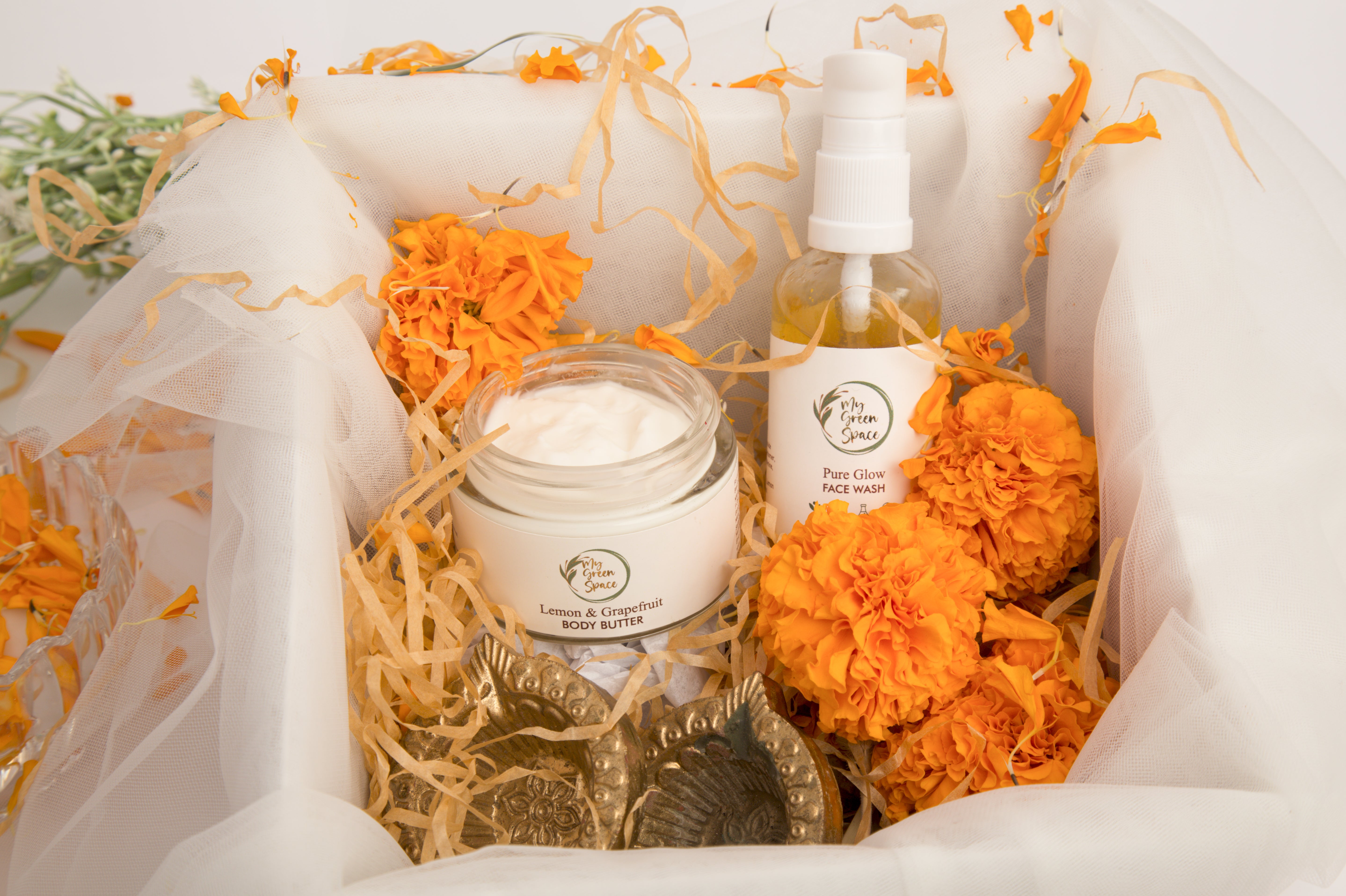 My Green Space Gift Hamper | Lemon Grapefruit Body Butter, Pure Glow Face Wash