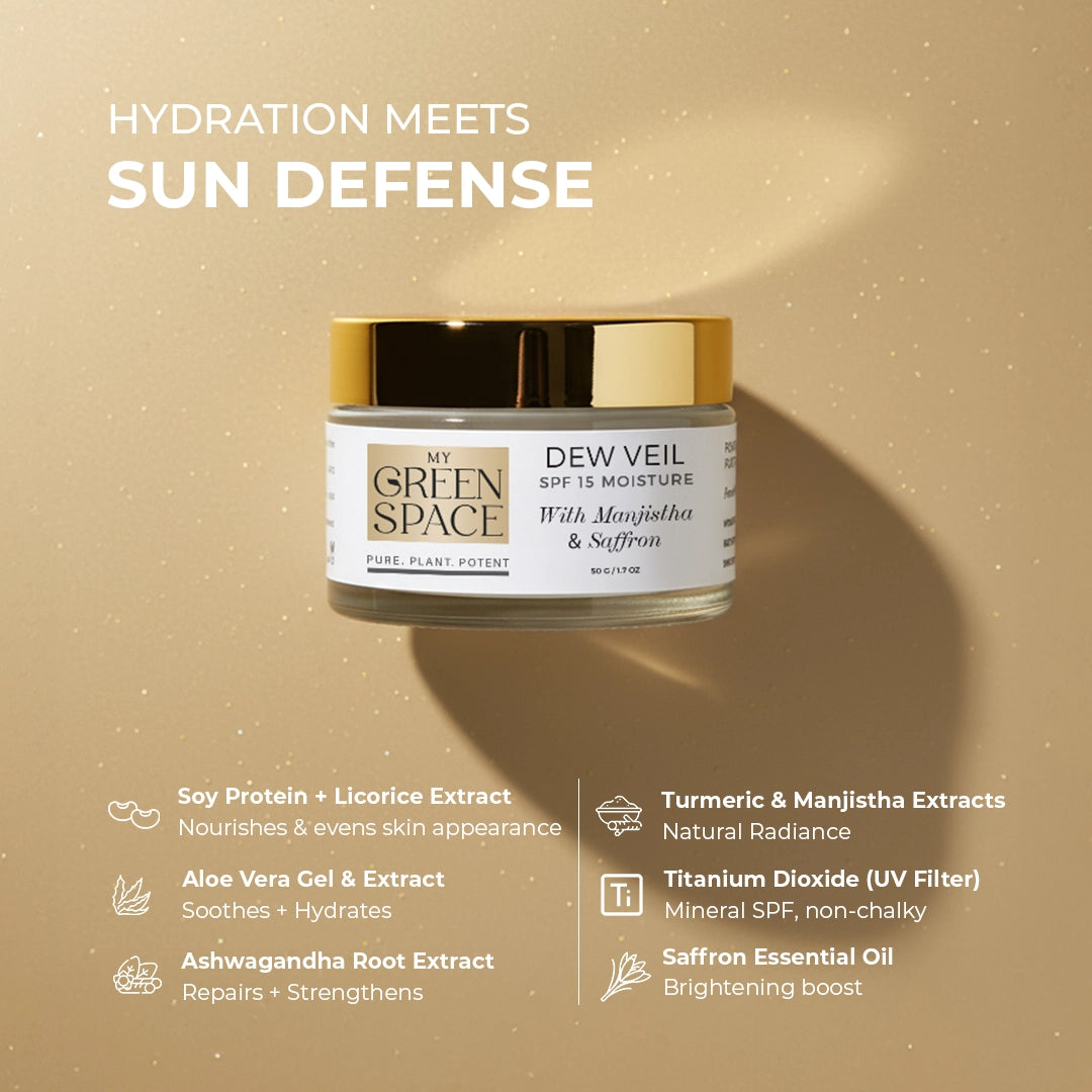 My Green Space Dew Veil - SPF 15 Moisturizer with Manjistha