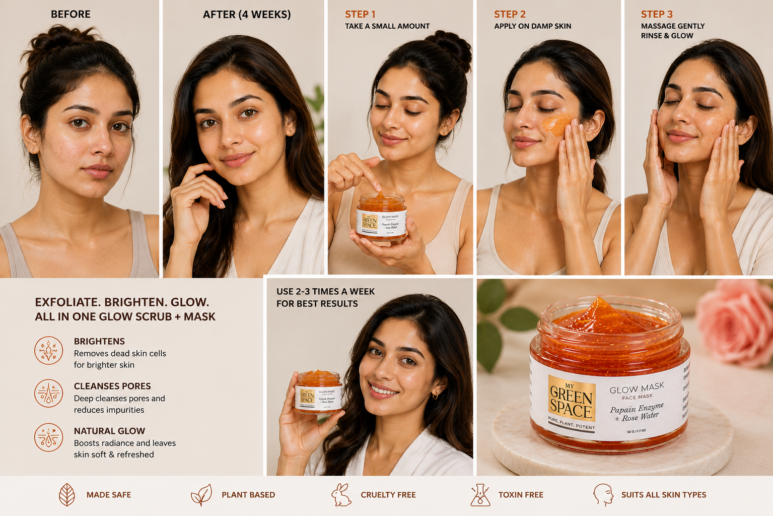 Glow Face Scrub + Mask